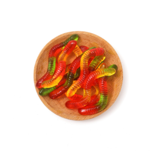 Colorful Worm Gummy Candy Mixed Fruit Flavor Wholesale