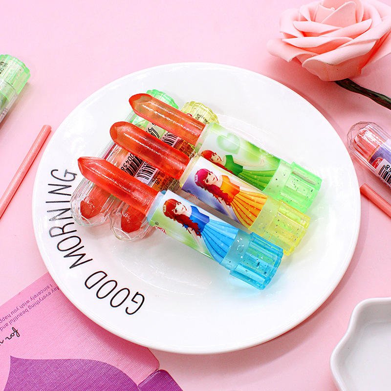 Lipstick Shape Fruit Flavored Liquid Hard Candy with Jam Filling