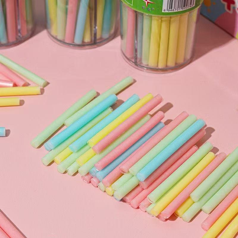Colorful straw stick candy with fruity flavor