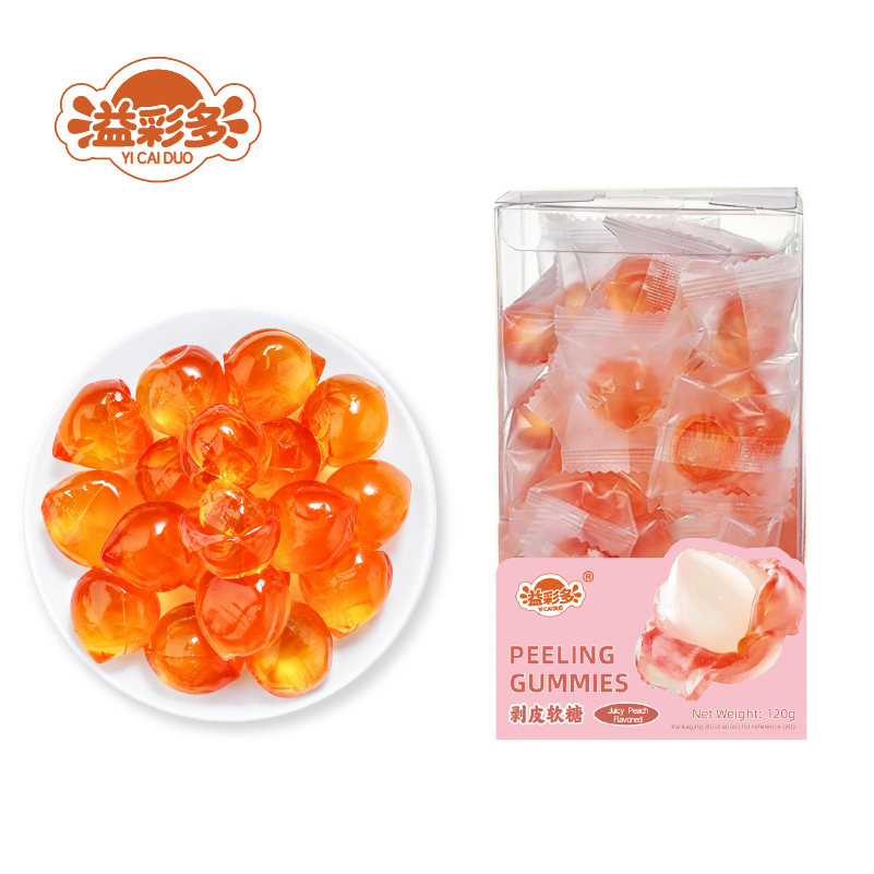 Bulk Yicaiduo 120g Peach Flavor Peelable Fruit Snacks