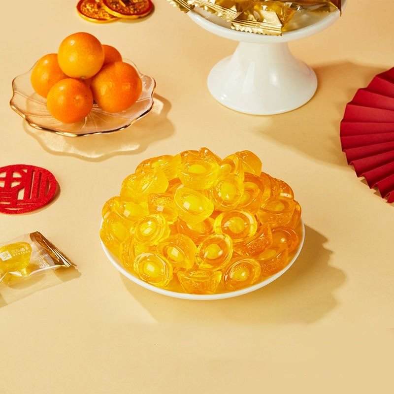 Wholesale Bulk Gold Ingot‑Shaped Gummies with Filling | Premium Filled Jelly Candy Manufacturer