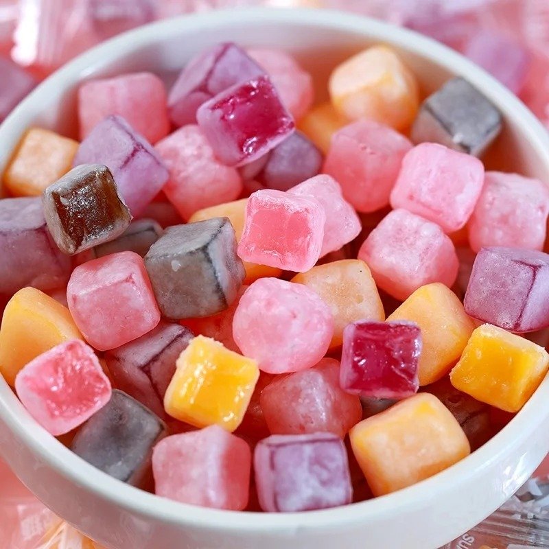 Wholesale Bulk Sour Powder Gummy Candy | Cartoon Fruit Shaped Sour Coated Jelly Manufacturer