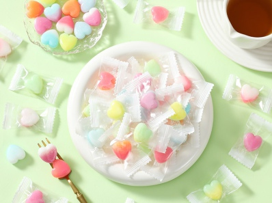 Wholesale Bulk Christmas Heart Shaped Fruit Flavor Candy | Festive Heart Hard Candy Manufacturer