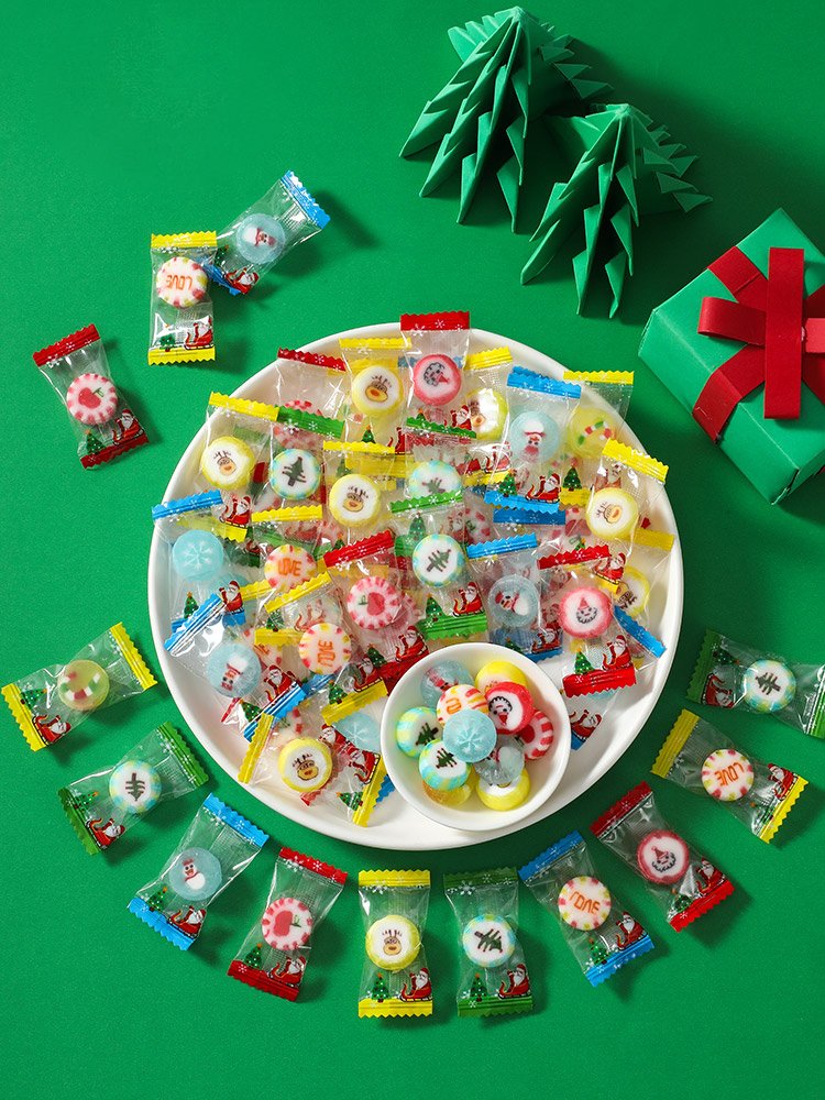 Wholesale Bulk Christmas Cartoon Shaped Fruit Candy | Festive Slice Candy Manufacturer